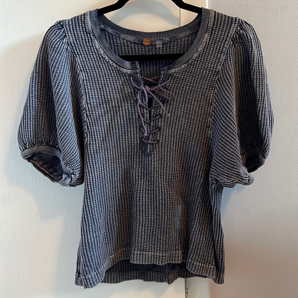 Free People puff sleeve top